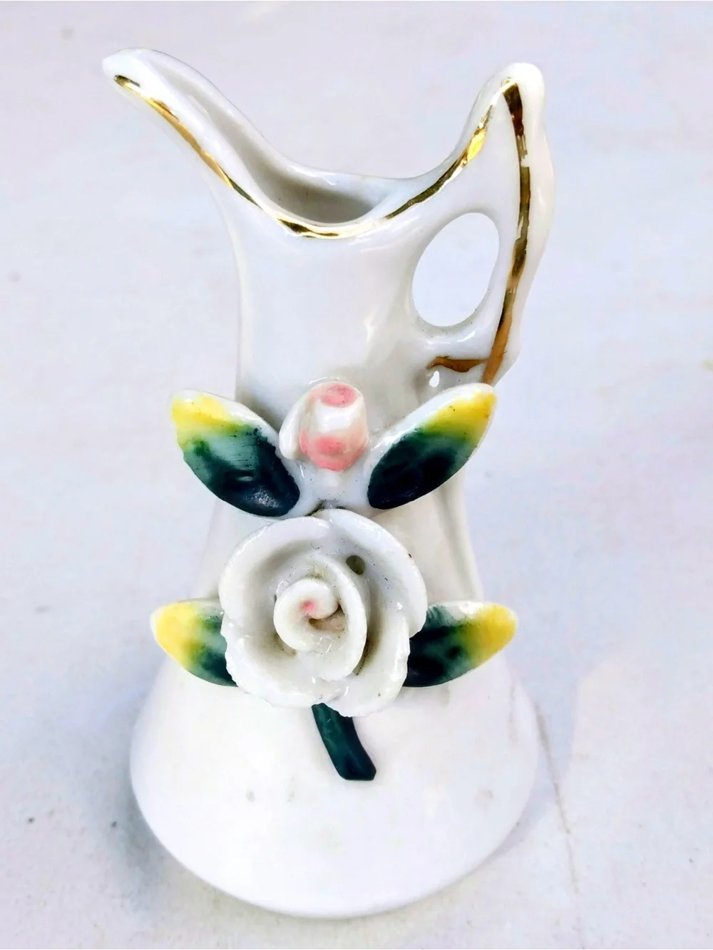 Vintage Miniature Porcelain Vase Made In Japan Hand Painted 3.5